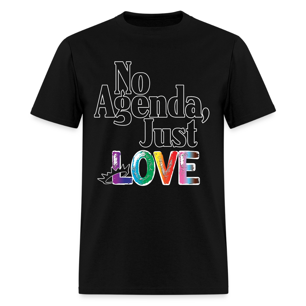 No Agenda Just Love 2026  | Pride T-Shirt | Kitty Leather - black