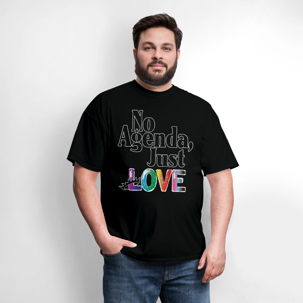No Agenda Just Love 2026  | Pride T-Shirt | Kitty Leather - black