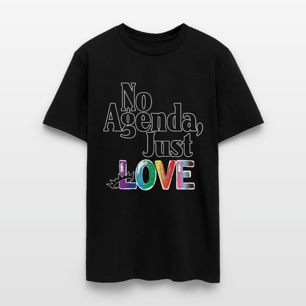 No Agenda Just Love 2026  | Pride T-Shirt | Kitty Leather - black