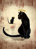 Cat and Mouse Art Print 8x10