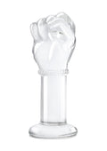 Glas 5" Glass Fist Butt Plug  Handblown With Satin Storage