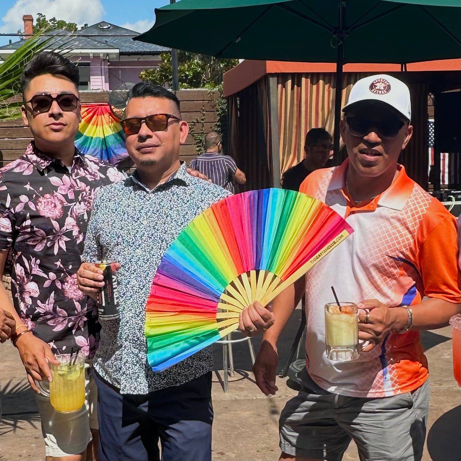 Rainbow Folding Fan