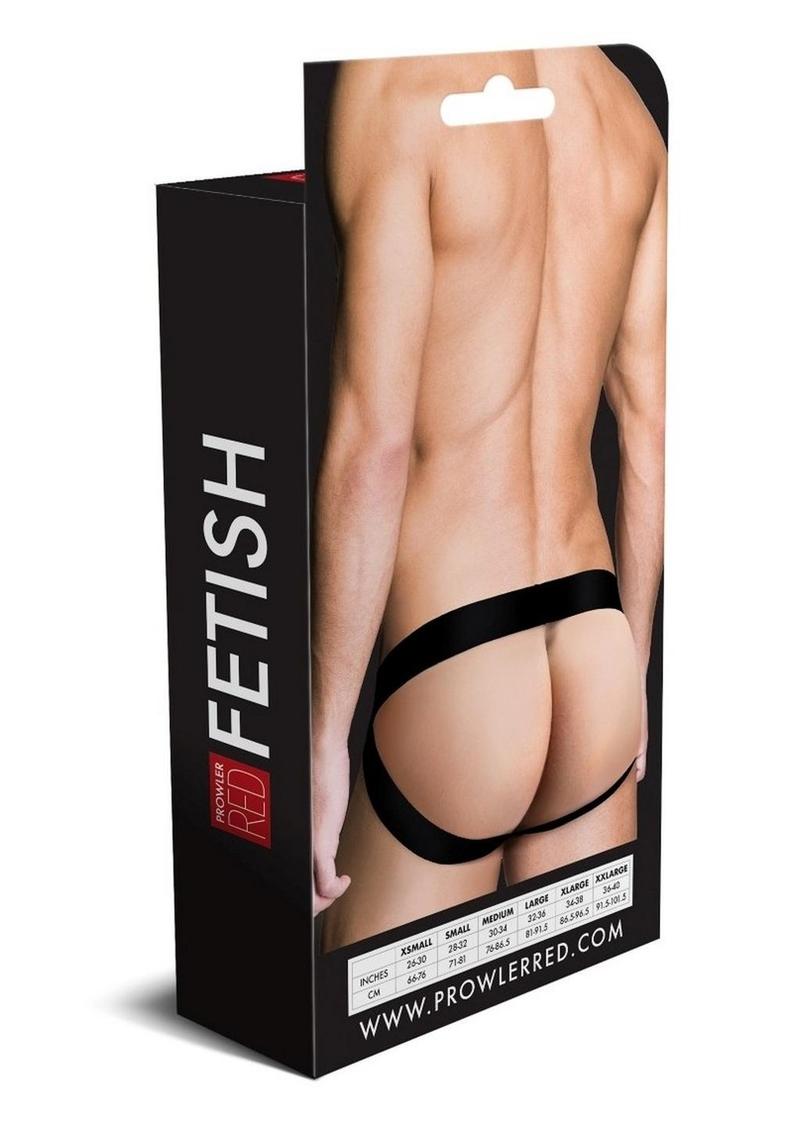 Prowler RED Fishnet Ass-Less Jock Black Men’s Sexy Open-Back Underwear