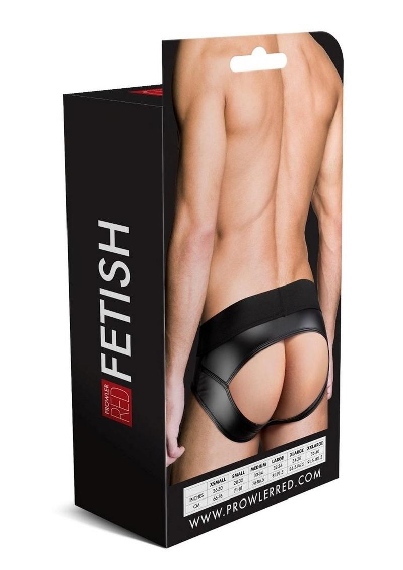 Prowler Red Wetlook Ass less Brief Sexy Open Back Fetish Brief for Men
